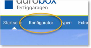 Konfigurator Fertiggarage