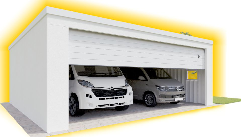 Konfigurator isolierte Fertiggarage DUROBOX&reg; Therm als Caravan-Gro&szlig;raumgarage