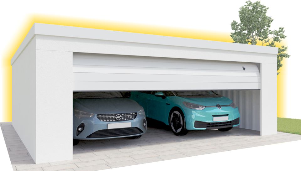 Konfigurator isolierte Fertiggarage DUROBOX&reg; Therm als Gro&szlig;raumgarage