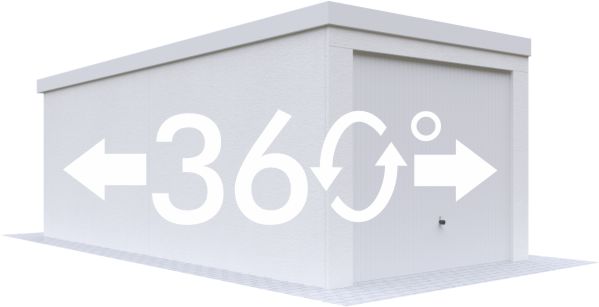 360 Grad Ansicht der Superior Einzelgarage